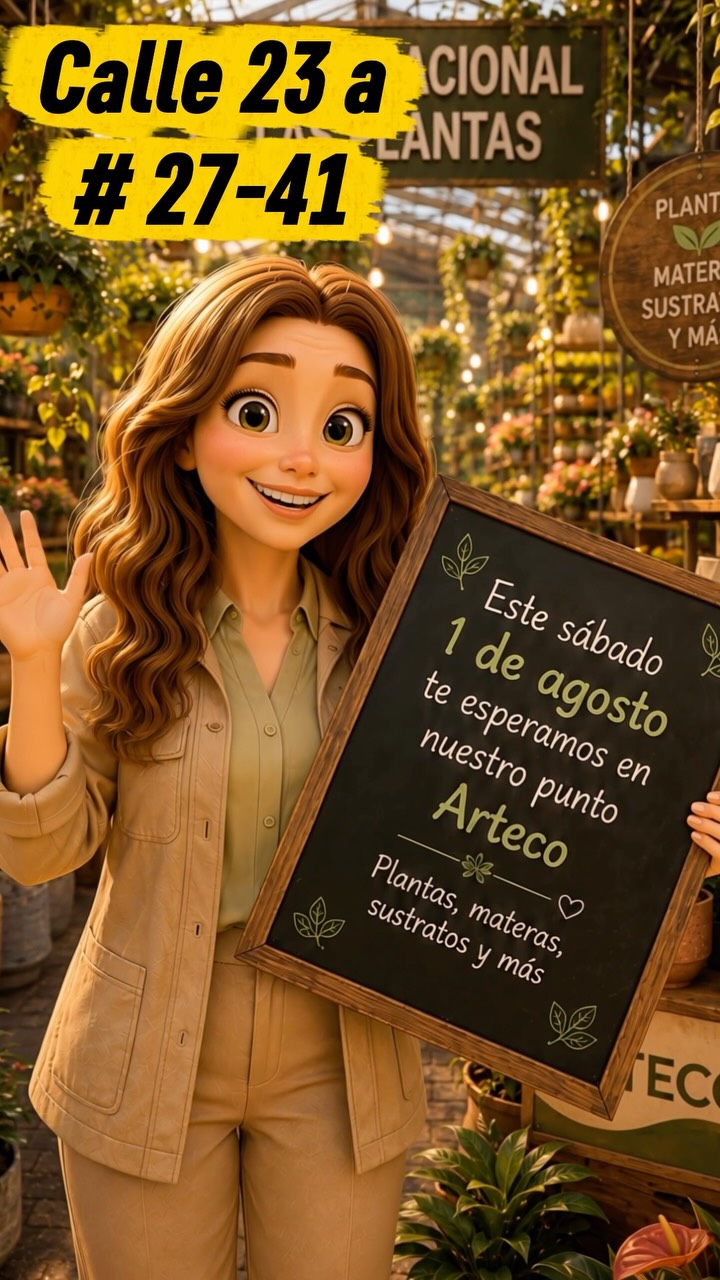 Este sábado 1 de agosto te esperamos en el Mercado Nacional de las Plantas 🌿🪴

Ven a conocer nuestro punto Arteco y descubre plantas, materas, sustratos y mucho más en un verdadero paraíso verde en medio de la ciudad.

📍 Calle 23A #27-41, Bogotá.