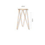 Base Redonda 3 Patas Dorada